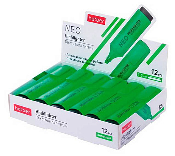 Маркер текст. ХАТ "Neo" 060880 зелёный,флюор.,клин.,1-5мм