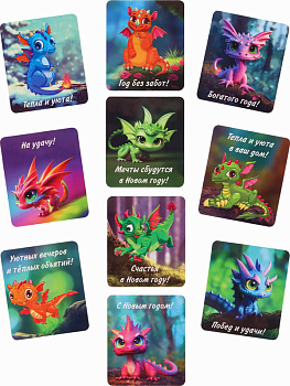 Магнит винил. Яркий дракон (10вид,6,5х7,7см) НПР-8117