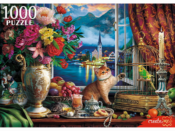 Пазлы (1000эл) Натюрморт с видом на Гальштат Ф1000-6635