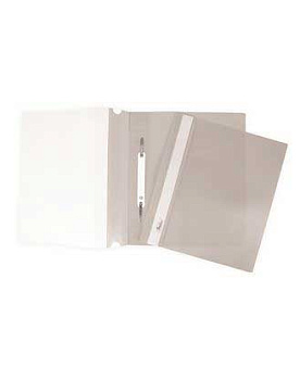 Скоросшиватель пластиковый А4 ХАТ прозр.верх.лист, 140/180мкм 00108 серый