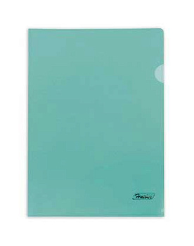 Папка-уголок А4 ХАТ зеленая пластик AG4_00104