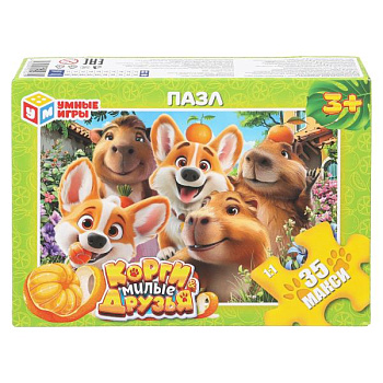 Макси-пазлы (35эл) Корги и Милые друзья 4630395051071