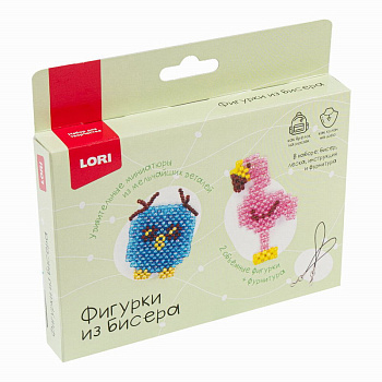 Фигурки из бисера. Брелоки Фламинго, сова Бис-112 (Колорит)