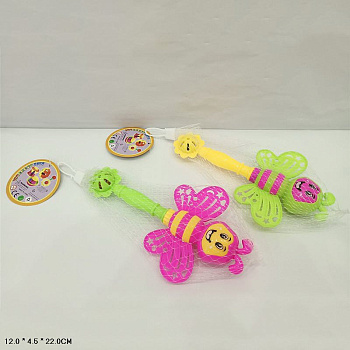 Погремушка 828-12A бабочка на палочке в сетке