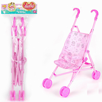 Коляска для куклы (трость) пластик D8808-55 (18*9*73) в/п