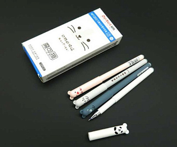 Ручка гелевая "Пиши-Стирай" INTELLIGENT Zuixua "Ушастики" DJ-356/CR-35 син.,0,35