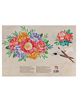 Альбом для зарис. А4 8л. Проф-Пресс Цветы и акварель (08-1442) скр,обл.-офс.,бл-