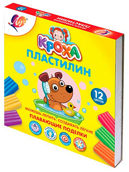 Пластилин 12цв., ЛУЧ плавающий 29С 1769-08