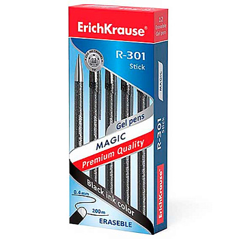 Ручка гелевая (стираемые чернила) EK Magic Gel 46435 0.5мм черный