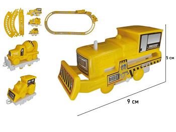 Железная дорога 48850 со строит.техникой на батар в/п