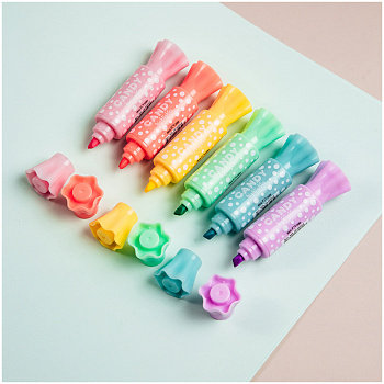 Текстовыделитель двусторонний MESHU "Candy" мини, асс., пастел.цв., 2/4мм MS_HL5