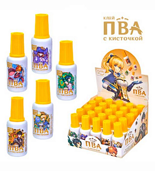 Клей ПВА  20гр. FORUM "Office Collection Аниме" FC-2025-Gen с кисточкой