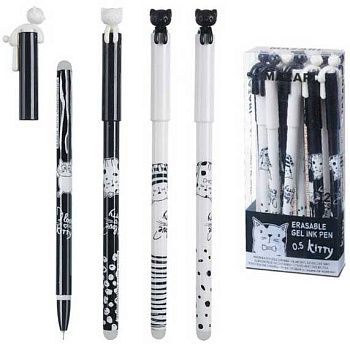 Ручка гелевая "Пиши-стирай" MAZARI "Roof" M-5302-70 синяя 0,5мм пласт. корп.