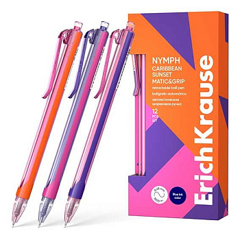 Ручка авт. шар. EK Nymph Matic Carribean Sunset  61087 синяя,0,7мм