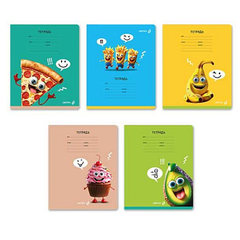 Тетрадь 18л. (клетка) SVETOCH "Мы такие вкусные" Т86 (01418) выб.лак 01418