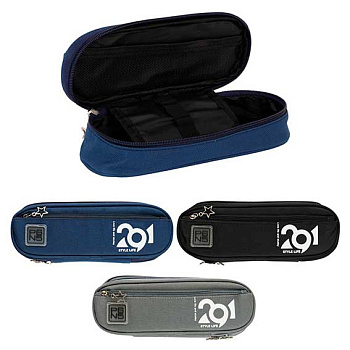 Пенал-косметичка КОКОС  22*8*6см "Style" 215687 прямоугольн.,ткань,асс.