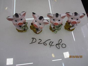 Фигурка поросенок 4в 6,5,5*3см (8шт/уп) D26480 Цена за шт