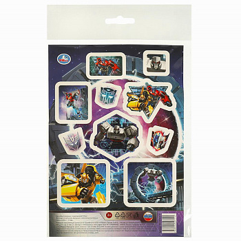 Наклейки бумажные А5 Роботы NB-107749-TF