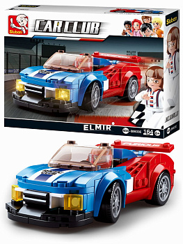 Мини-конструктор M38-B0633E Автоклуб Машинка Бабочка (164дет,1фиг) в/к