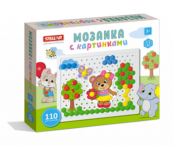 Мозаика (d13мм/110дет) с картинками 01082 (Стеллар)