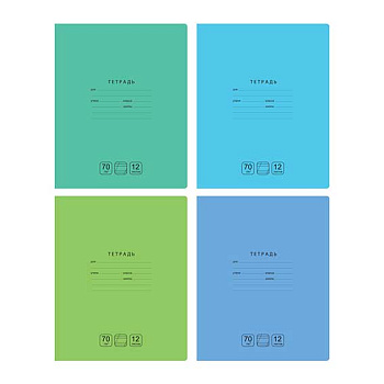 Тетрадь 12л. (кос.лин.) BG "Отличная" 11759 70г/м2,асс.