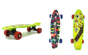 Скейт пласт 43х12см PVC с рис. S00286