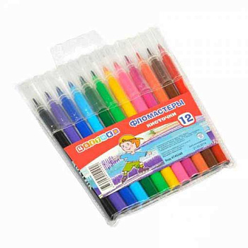 Фломастеры-кисти 12цв. ЗХК "Цветик" 4745348