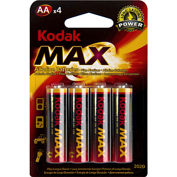 LR6 Батарейки Kodak MAX BL-4 цена за 1 шт. 00000049