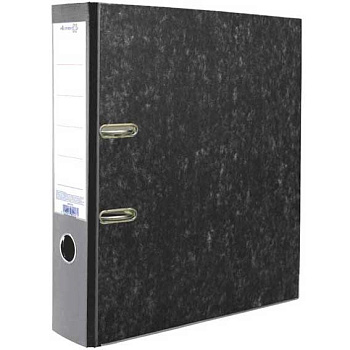 Регистратор 75мм ATTOMEX А4 3090305 мрамор.,черный, разборн.