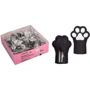 Точилка 1отв. deVENTE "Cat Paw" 8031314 пластик.,с покрытием Soft Touch 28*21*42