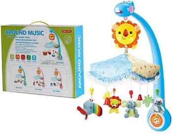 Карусель мобиль 618A-7A (40*33*9,5) на батарейках  в/к