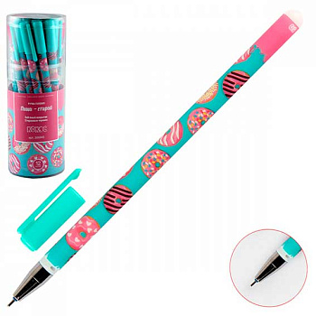 Ручка гелевая "Пиши-Стирай" КОКОС "Donut" 206945 синяя 0,5мм,пласт.уп.