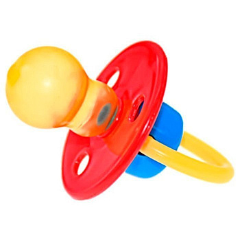 Бусинка Пустышка с кольцом, латексная соска круглая 481-1 (12+)