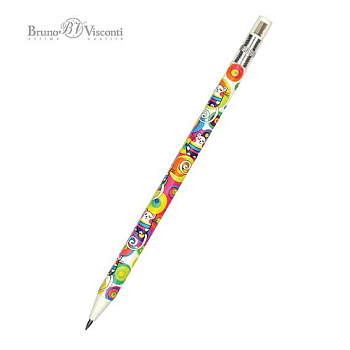 Карандаш авт. 2,0мм BV FunGraphix "Мультики. Кот" 21-0041/03 цанговый с точилкой