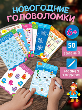 НПИ (логика) IQ Box Новогодние головоломки 4460 (Дрофа-Медиа)