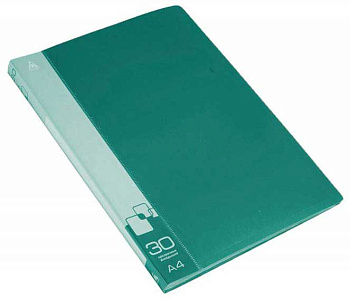 Папка с вкладышами/ 30 Бюрократ А4 816939 (BPV30) 0,65мм, торц.карман с бум.вста