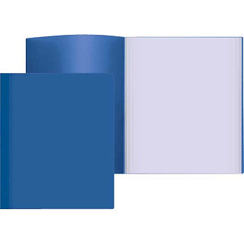Папка с вкладышами/ 80 ATTOMEX А4 3106003 непрозр.синяя,600мкм,фактура "песок",в