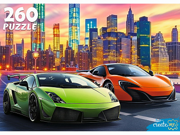 Пазлы (260эл) Роскошные автомобили в мегаполисе Ф260-0183