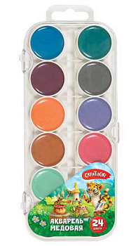 Краски 24цв. Creativiki АКВП24КР акварель