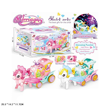 Единорожка с каретой JD193-3A на батар в/к