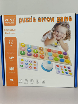 Игра-головоломка из дерева подбор цвета с карточками (2-4игрока) в/к D38360