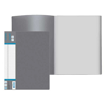 Папка с вкладышами/ 20 deVENTE А4 "Daily" 3101408 серая 500мкм фактура "песок" н