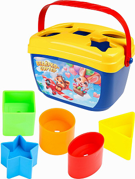 Сортер-ведерко Веселые зверята И-5895