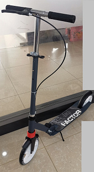 Самокат 2-х кол PU 200мм сталь, руч.тормоз S00938