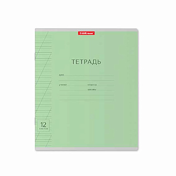 Тетрадь 12л. (кос.лин.) EK "Классика зеленая" 46467