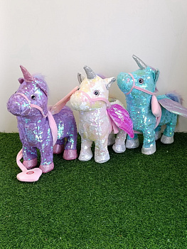 МС.Механич.Пони с крыльями на ободке (ходит) D38421