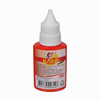 Клей ПВА  25гр. ЛУЧ "Супер" 18С 1187-08 красный флакон