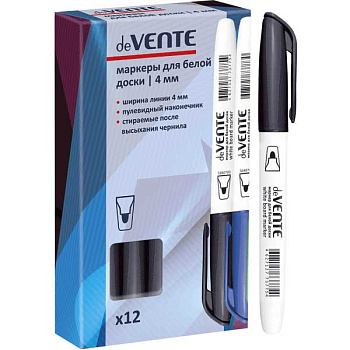 Маркер д/доски ATTOMEX 5040703 4мм черный, с клипом