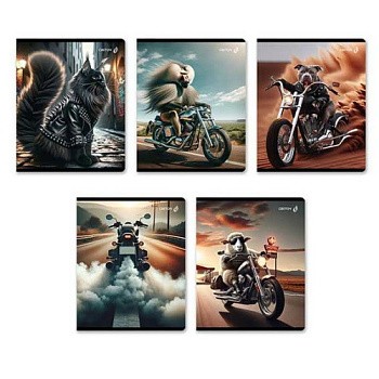 Тетрадь 48л. (клетка) SVETOCH "Это кто на мотоцикле?" Т71 (01505) глянц.лам.