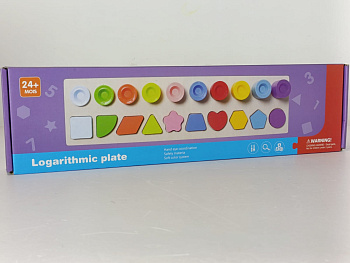 Игра-головоломка из дерева, логические фигуры (10шт) в/к D37252